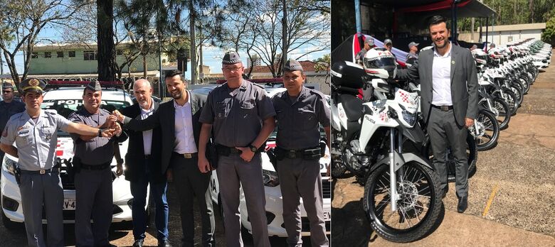 Rodson participa de entrega de viaturas da Policia Militar para São Carlos - Crédito: Divulgação