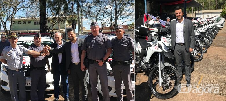 Rodson participa de entrega de viaturas da Policia Militar para São Carlos - Crédito: Divulgação