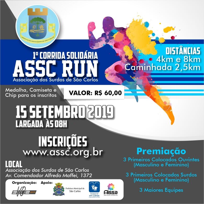 Associação dos Surdos promove corrida solidária em São Carlos -