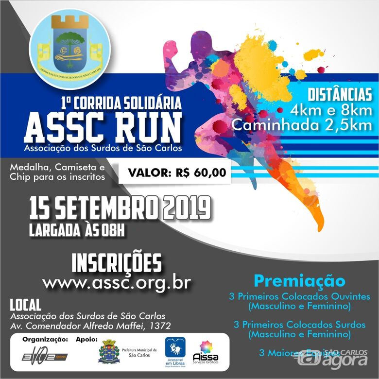 Associação dos Surdos promove corrida solidária em São Carlos - 