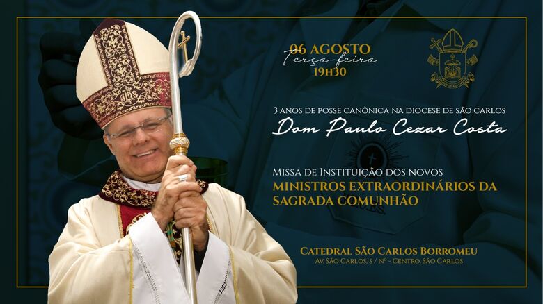 Diocese de São Carlos celebra 3 anos com Dom Paulo Cezar -