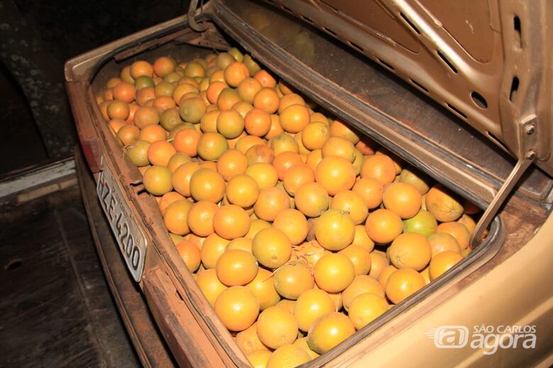 Dupla é detida com laranjas de origem duvidosa em Ribeirão Bonito - Crédito: Marco Lúcio