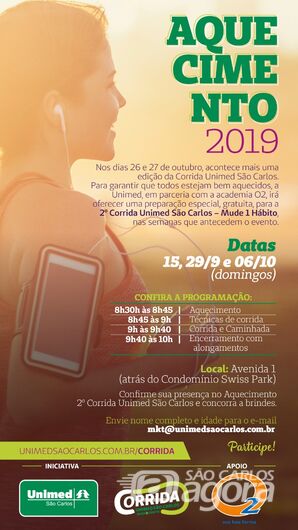 Venha se preparar para a 2º Corrida Unimed São Carlos – Mude 1 Hábito -