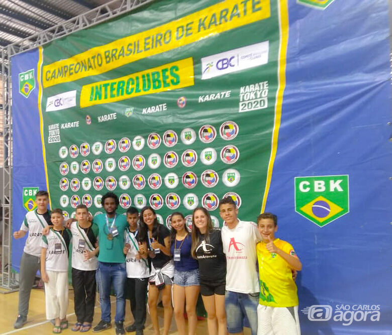 Equipe são-carlense conquista seis medalhas no Brasileiro de Karatê - Crédito: Divulgação