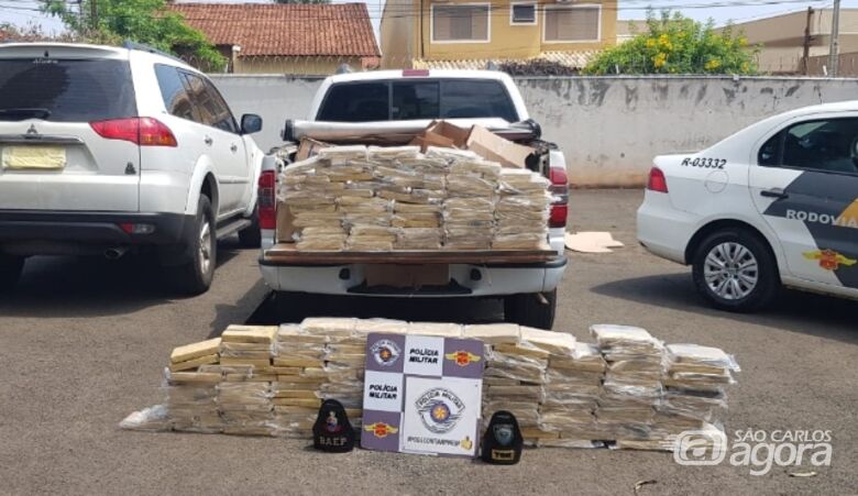 BAEP e TOR apreendem grande quantidade de cocaína na Washington Luis - Crédito: Divulgação