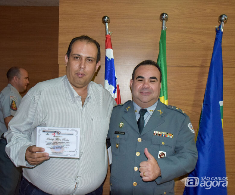 Diretor do departamento de fiscalização é homenageado pela Polícia Militar - Crédito: Jhony da Silva