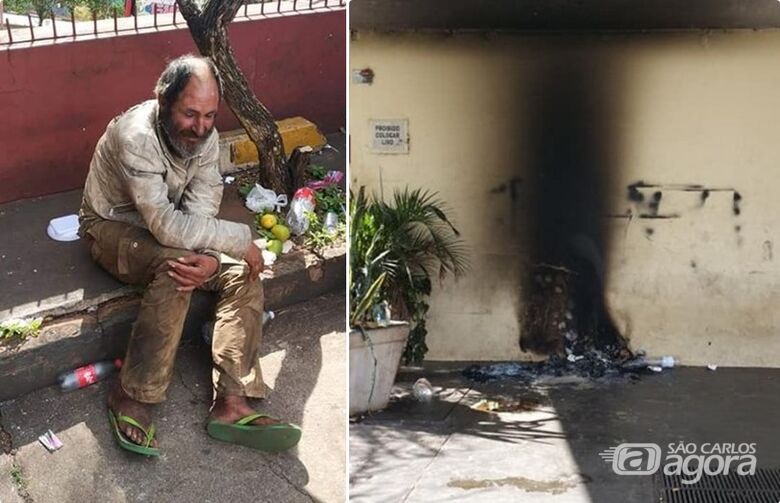 Morador de rua é queimado em cidade da região - Crédito: Araraquara 24 Horas