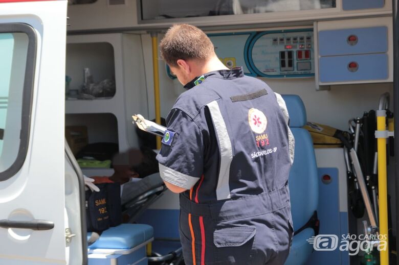 Homem sofre fratura exposta no pé durante trabalho - Crédito: Marco Lúcio