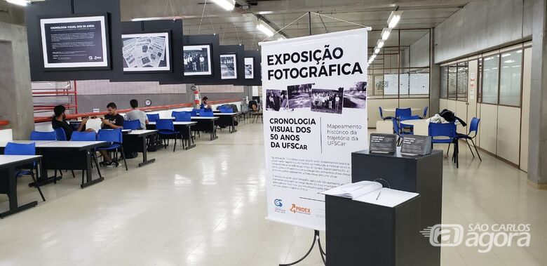 Biblioteca Comunitária da UFSCar recebe exposição com a cronologia visual dos 50 anos da Universidade - Crédito: Matheus Mazini - CCS/UFSCar