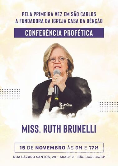 Casa da Bênção de São Carlos recebe visita da missionária Ruth Brunelli - Crédito: Divulgação