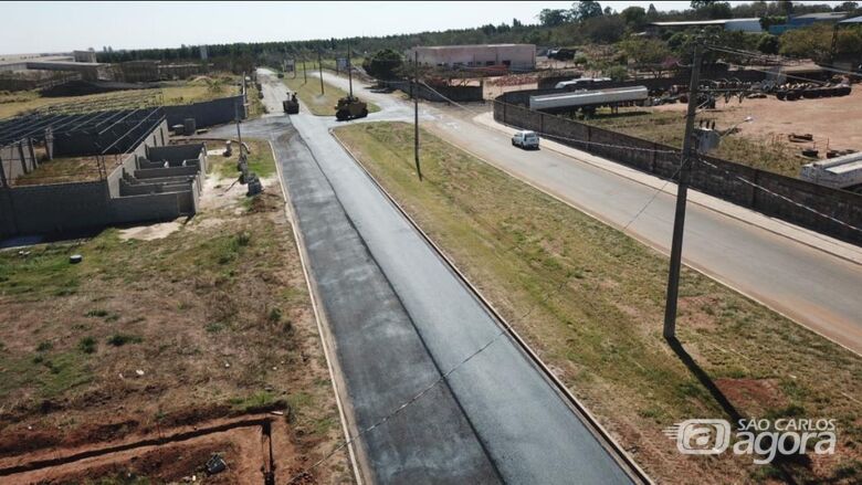 Distrito Industrial de Ibaté está 100% pavimentado e estruturado - Crédito: Divulgação