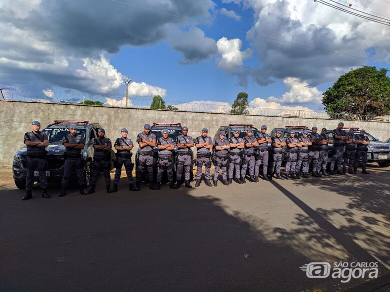 Policiais do BAEP começam a patrulhar as ruas de São Carlos - Crédito: Divulgação/PM