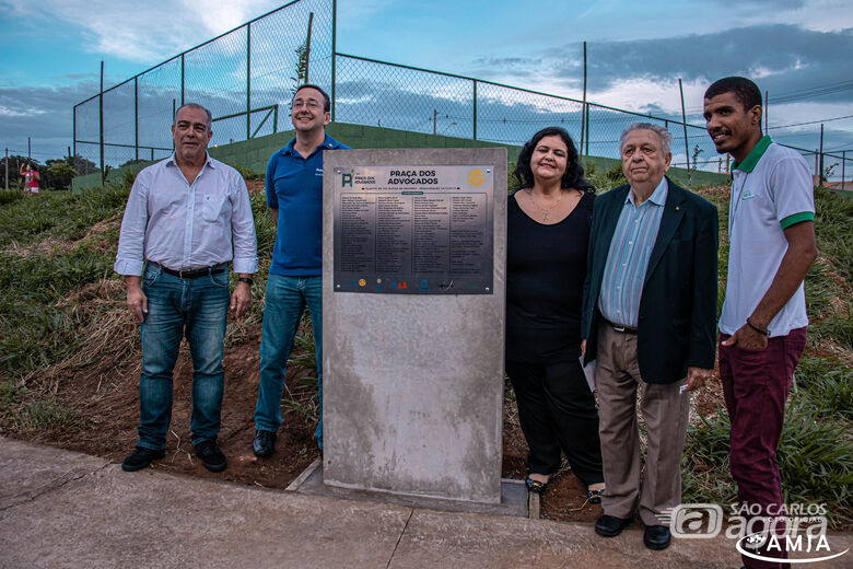 UFSCar e parceiros inauguram Praça dos Advogados no Jardim Araucária - Crédito: Lucas Campana/Tales Buonarotti