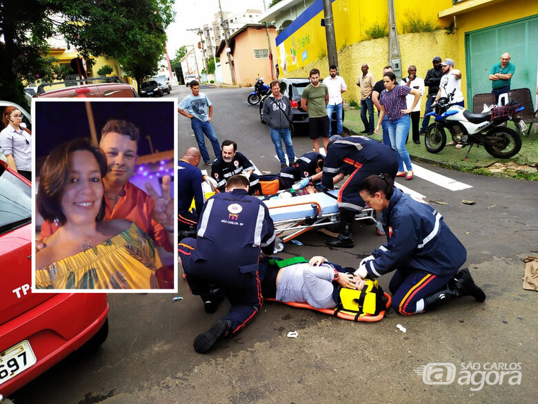 Esposa pede orações ao marido que sofreu grave acidente de moto em São Carlos - Crédito: Maycon Maximino