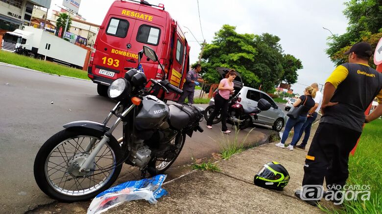 Motorista ‘acerta’ motociclista na região do Terminal Rodoviário - Crédito: Maycon Maximino