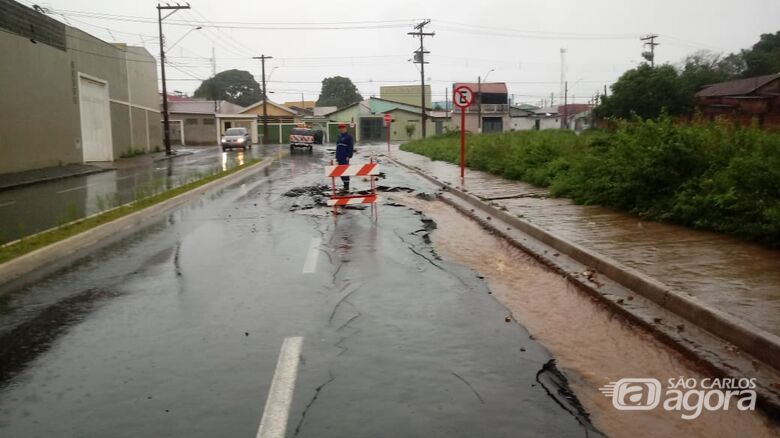 Veja os pontos interditados pela chuva de 70 mm que atingiu São Carlos nesta quarta-feira (26) - Crédito: Divulgação