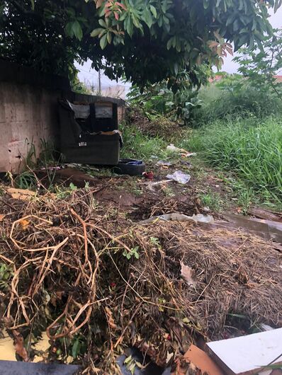 Terreno virou lixão a céu aberto e criadouro de animais peçonhentos - Crédito: Divulgação