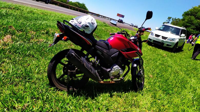 Moto e Pajero que se envolveram em um dos acidentes - Crédito: Maycon Maximino