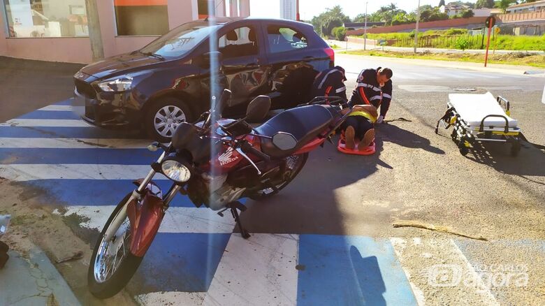 A caminho do trabalho, motociclista é vítima de acidente de trânsito - Crédito: Maycon Maximino