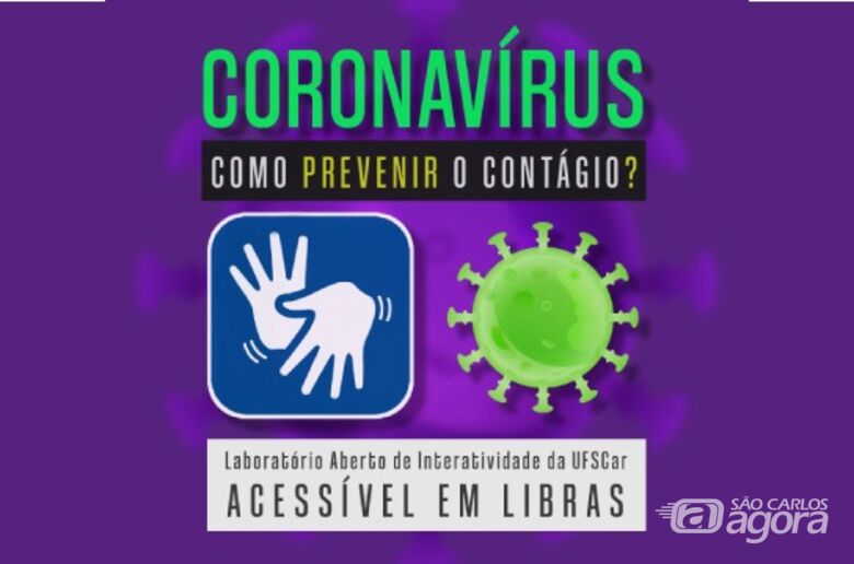 Laboratório de divulgação científica da UFSCar produz material sobre prevenção da Covid-19 em Libras -