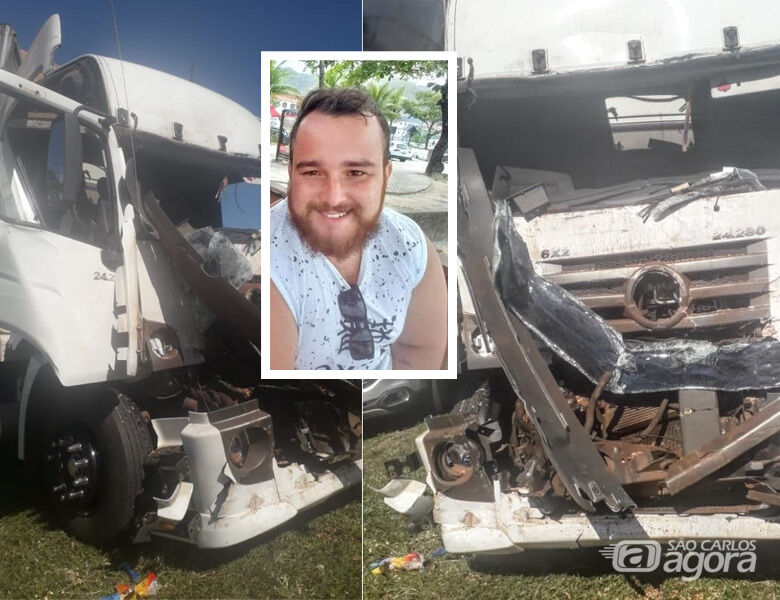Grave acidente mata caminhoneiro na rodovia Washington Luís - Crédito: Valdecir Luís