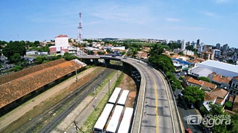 Na foto a antiga estação ferroviária de São Carlos - Crédito: OWL Drones