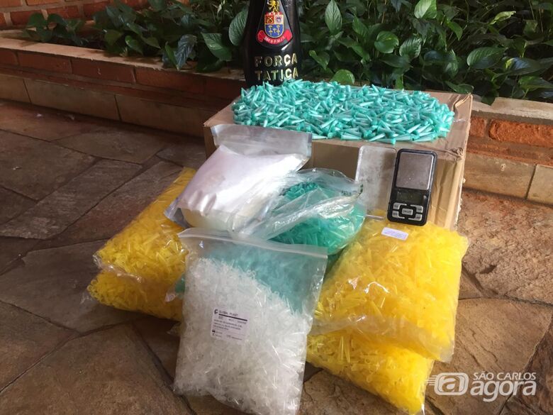Droga apreendida no Romeu Tortorelli - Crédito: Divulgação/PMSC