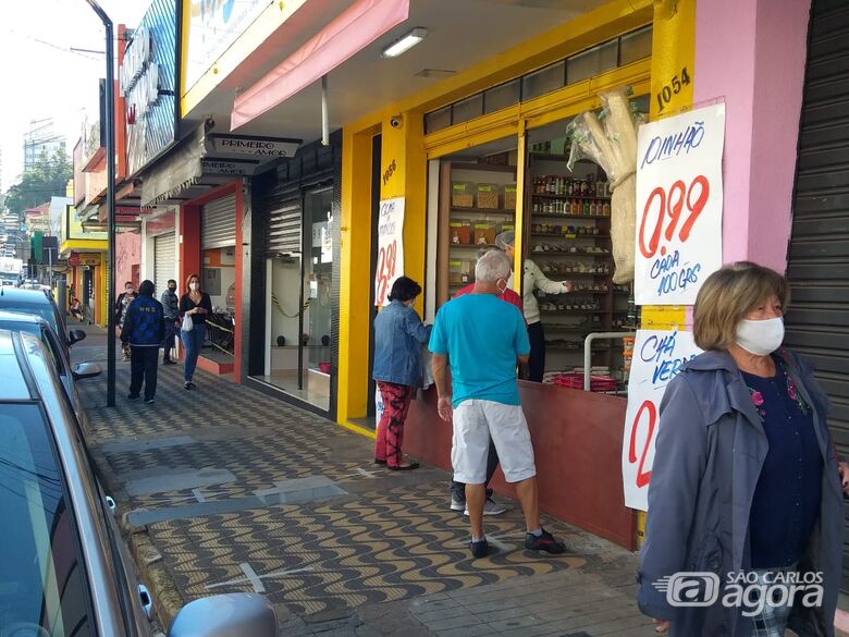 São Carlos permanece na fase laranja e comércio passa a funcionar das 12h às 16h a partir de segunda-feira (29) - Crédito: Arquivo/SCA