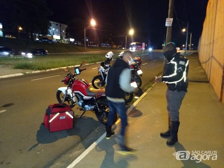 PM faz operação para fiscalizar motos barulhentas - Crédito: Divulgação/PMSC