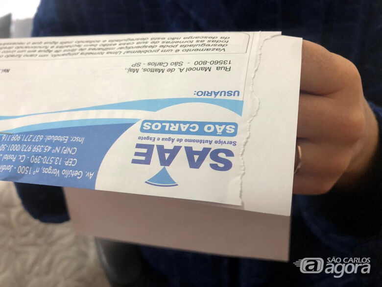 Para alguns consumidores, valor da conta de água aumentou quase 2.500% - Crédito: São Carlos Agora