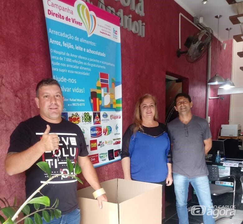 Em campanha, são-carlenses arrecadam alimentos para o Hospital de Amor - Crédito: Divulgação