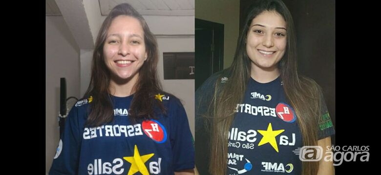 Dani e Fernanda: são-carlenses podem integrar a seleção feminina júnior de handebol no Mundial da Romênia - Crédito: Marcos Escrivani