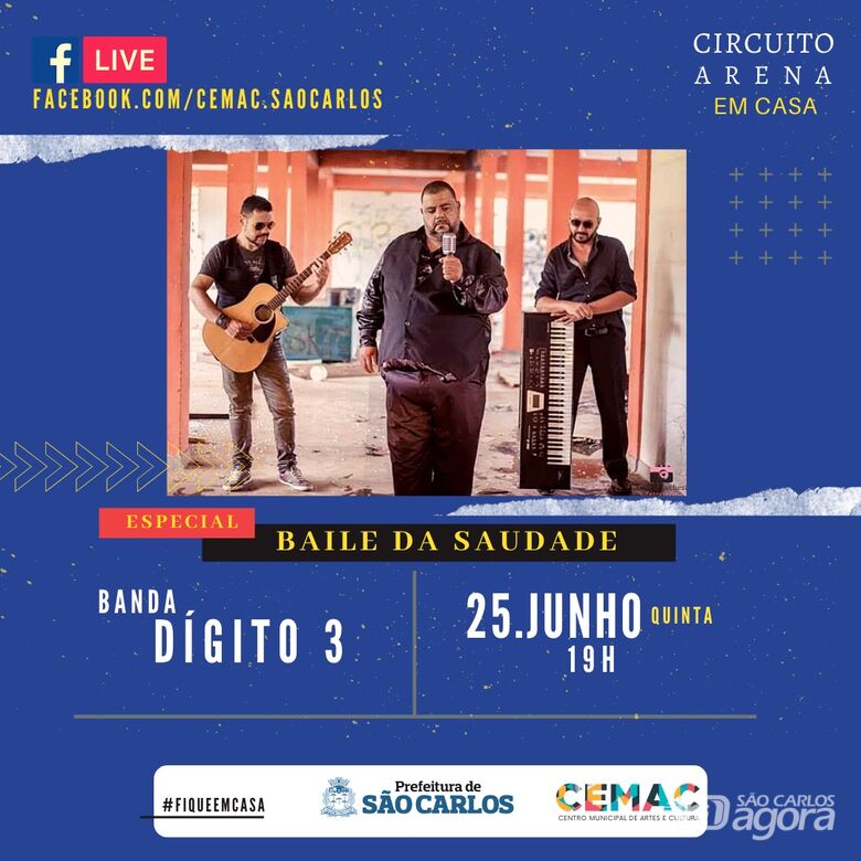 Circuito Arena em Casa: quinta tem baile da saudade especial - Crédito: Divulgação