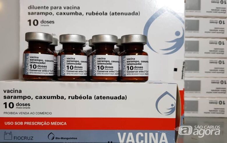 Vacina contra o sarampo está disponível em todas as unidades de saúde de São Carlos - Crédito: Divulgação