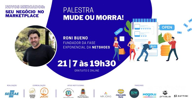 Sebrae-SP oferece palestra gratuita online com Roni Bueno sobre a Nova Economia - Crédito: Divulgação