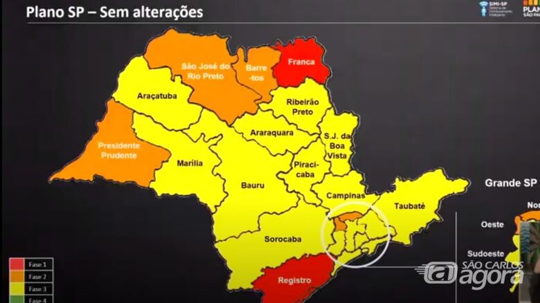 São Carlos continua na fase amarela do Plano São Paulo - Crédito: Divulgação