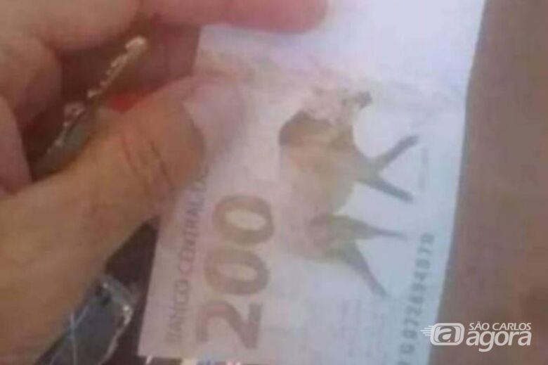 Antes mesmo de ser lançada, notas falsas de R$ 200 circulam no RJ - Crédito: Redes sociais