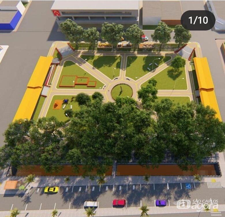 Centro de São Carlos deve ganhar novo shopping popular e bolsão de estacionamento nos próximos meses - Crédito: Reprodução/Redes Sociais