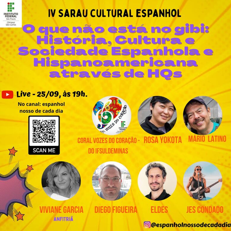 IFSP São Carlos realiza o IV Sarau Cultural Espanhol - Crédito: Divulgação