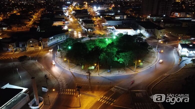 Rotatórias da Miguel Petroni recebem iluminação com lâmpadas de LED - Crédito: Divulgação