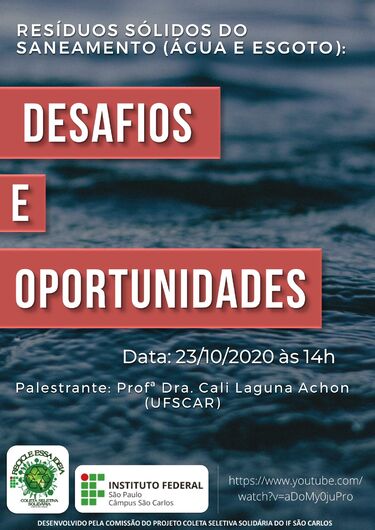 IFSP São Carlos terá palestra sobre resíduos sólidos na SNCT 2020 - Crédito: Divulgação