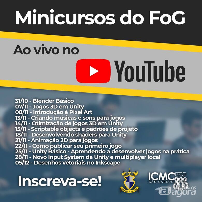 Grupo da USP oferece 12 minicursos sobre desenvolvimento de jogos eletrônicos - Crédito: Divulgação