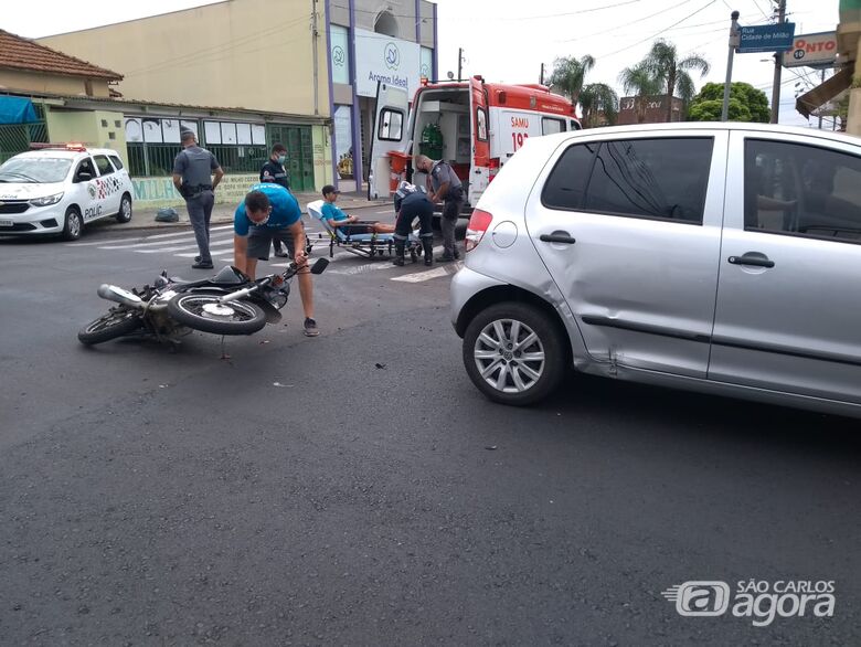 Motociclista fica ferido após colisão na Vila Prado - Crédito: Maicon Ernesto