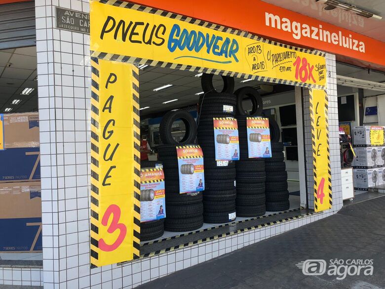 Magazine Luiza realiza super promoção de pneus nesta quinta-feira (22) em São Carlos -