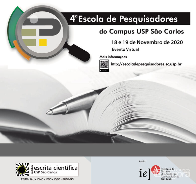 Inscrições abertas para a 4ª Escola de Pesquisadores da USP São Carlos - Crédito: Divulgação