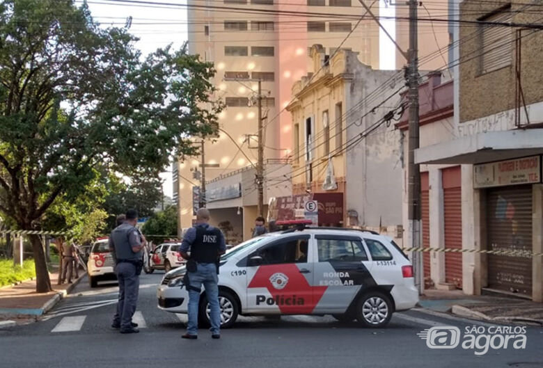 Ruas da região central foram interditadas após tiroteio - Crédito: RCIA