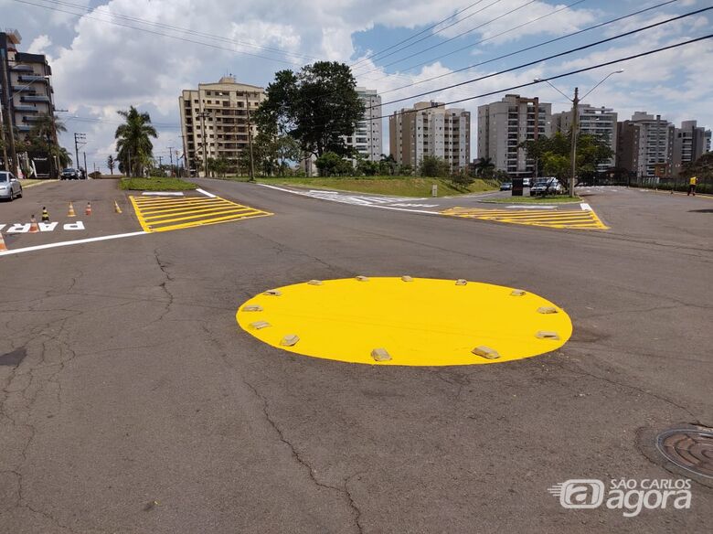 Prefeitura investe na sinalização de trânsito em vários pontos de São Carlos - Crédito: Divulgação