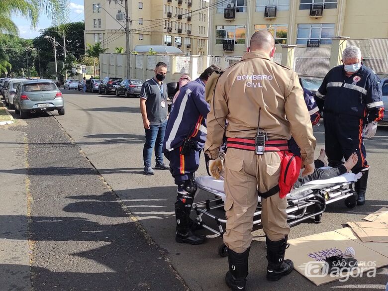 Colisão no Passeio dos Ipês deixa motociclista ferido - Crédito: Maicon Ernesto