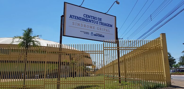 Centro de Atendimento de síndrome gripal no ginásio Milton Olaio filho - Crédito: Divulgação
