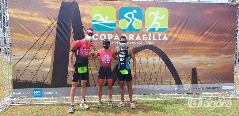 Equipe de triathlon do Sesi São Carlos sobe ao pódio da Copa Brasília - Crédito: Divulgação